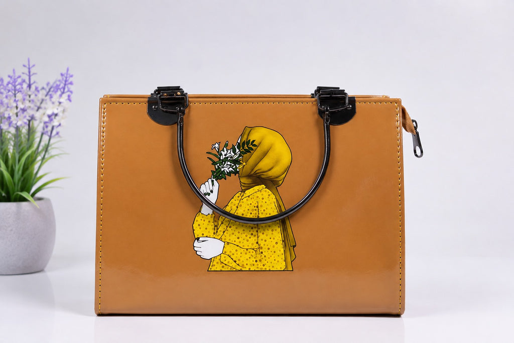 Hijab Tote Premium Ladies Bag 100% genuine imported Fabric Stuff ladies shoulder bags